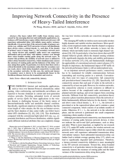 Improving Network Connectivity in the Presence of Heavy