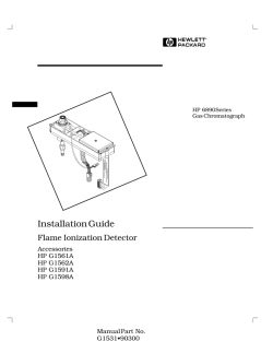 FID Flame Ionization Detector user guide