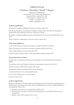 Download CV - London School of Economics and Political Science