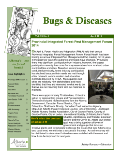 Provincial Integrated Forest Pest Management Forum 2014