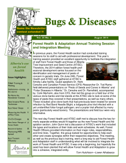 Bugs and Diseases Newsletter - Vol 25 No 2 - August 2014