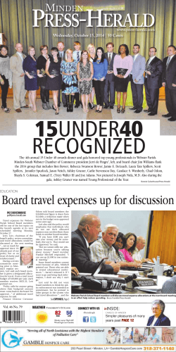Board travel expenses up for discussion - Minden Press
