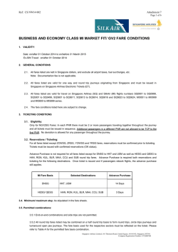 SINGAPORE AIRLINES ECONOMY CLASS FARES CONDITIONS
