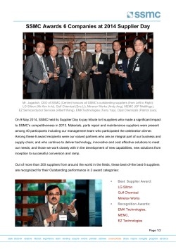 SSMC Awards 6 Companies at 2014 Supplier Day