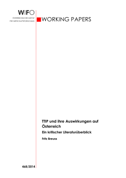 TTIP und ihre Auswirkungen auf Österreich