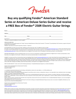 Buy any qualifying Fender® American Standard Series or American