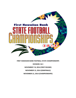 FIRST HAWAIIAN BANK FOOTBALL STATE