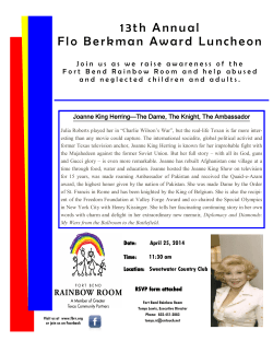 13th Annual Flo Berkman Award Luncheon