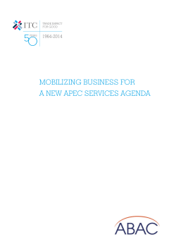 mobilizing business for a new apec services agenda