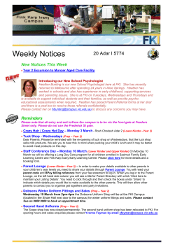 FKI weekly notices - Mount Scopus Memorial College