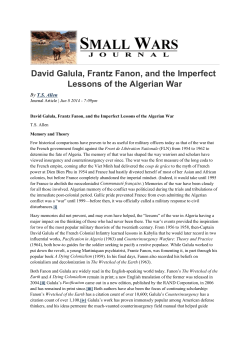 David Galula, Frantz Fanon, and the Imperfect Lessons of the