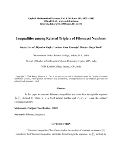 Inequalities among Related Triplets of Fibonacci Numbers