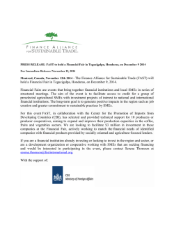 Press Release- FFF Tegucigalpa, Honduras