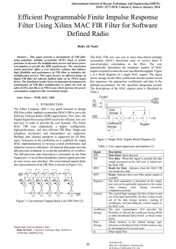 Efficient Programmable Finite Impulse Response Filter Using Xilinx