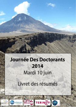 Journ&eacute;e des doctorants G&eacute;osciences Montpellier
