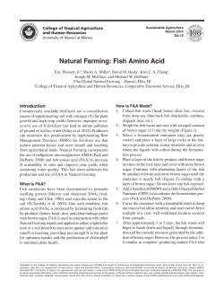 Fish Amino Acid - College of Tropical Agriculture and Human