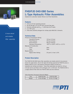 FHD/FJD 040-080 Series L-Type Hydraulic Filter Assemblies