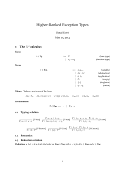 Higher-Ranked Exception Types