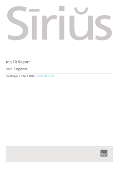 Job Fit Report