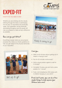 Exped Fit - Camps International
