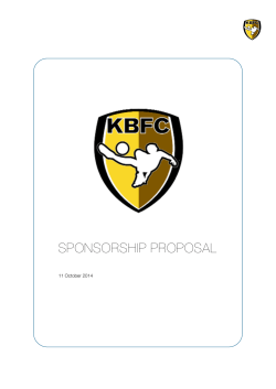 KBFC Sponsorship Proposal 11-10-14