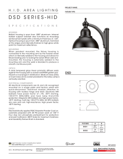 DSD SERIES-HID - U.S. Architectural and Sun Valley Lighting