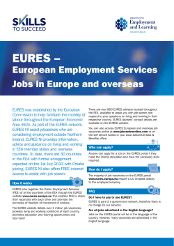 eures employees - Department for Employment and Learning