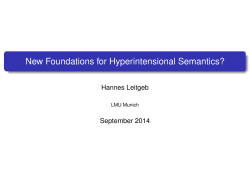 New Foundations for Hyperintensional Semantics?