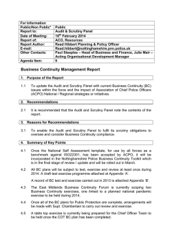 Item 09_Business Continuity Management Report