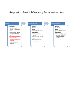 Request to Post Job Vacancy Form Instructions