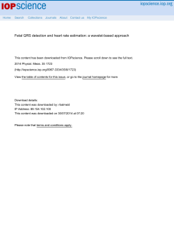 Fetal QRS detection and heart rate estimation