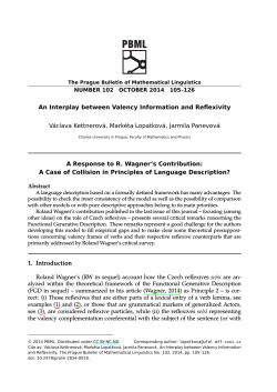 An Interplay between Valency Information and Reflexivity
