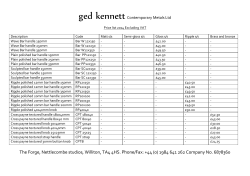 Price list - Ged Kennett