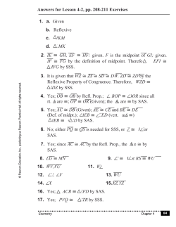 Answers for Lesson 4-2, pp. 208