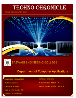 TECHNO CHRONICLE - easwari engineering college
