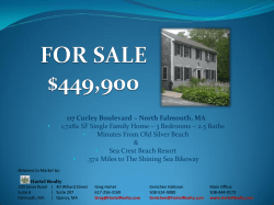 117 Curley Boulevard ~ North Falmouth, MA 1,728