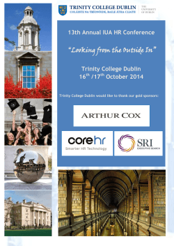 Conference Brochure - Trinity College Dublin