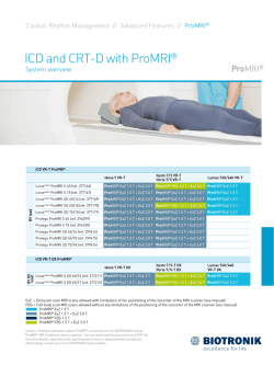 ICD and CRT-D with ProMRI&reg;