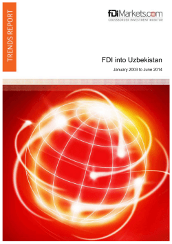 Sample destination country report - FDI into Uzbekistan
