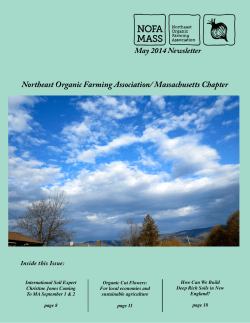 2014 May Newsletter - Northeast Organic Farming Association
