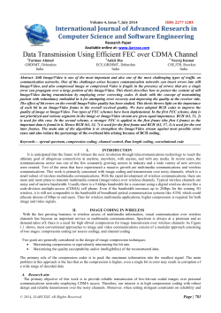 Data Transmission Using Efficient FEC over CDMA