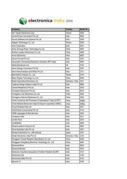 Exhibitor List 2014