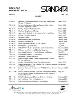 FIRE CODE INTERPRETATION INDEX