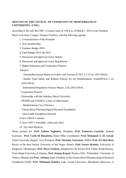 Download Pdf file - CMU Community of Mediterranean Universities