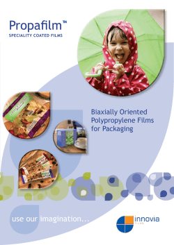 Propafilm&trade; Packaging Brochure
