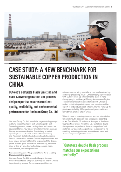 Sustainable copper production in China
