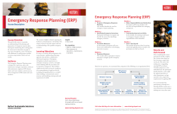 Emergency Response Planning (ERP)