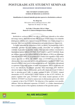 Identification of a haloacid inducible glycolate operon in a
