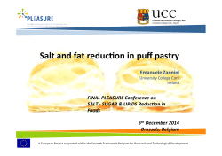 Salt and fat reduction in puff pastry