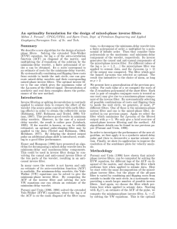 An optimality formulation for the design of mixed